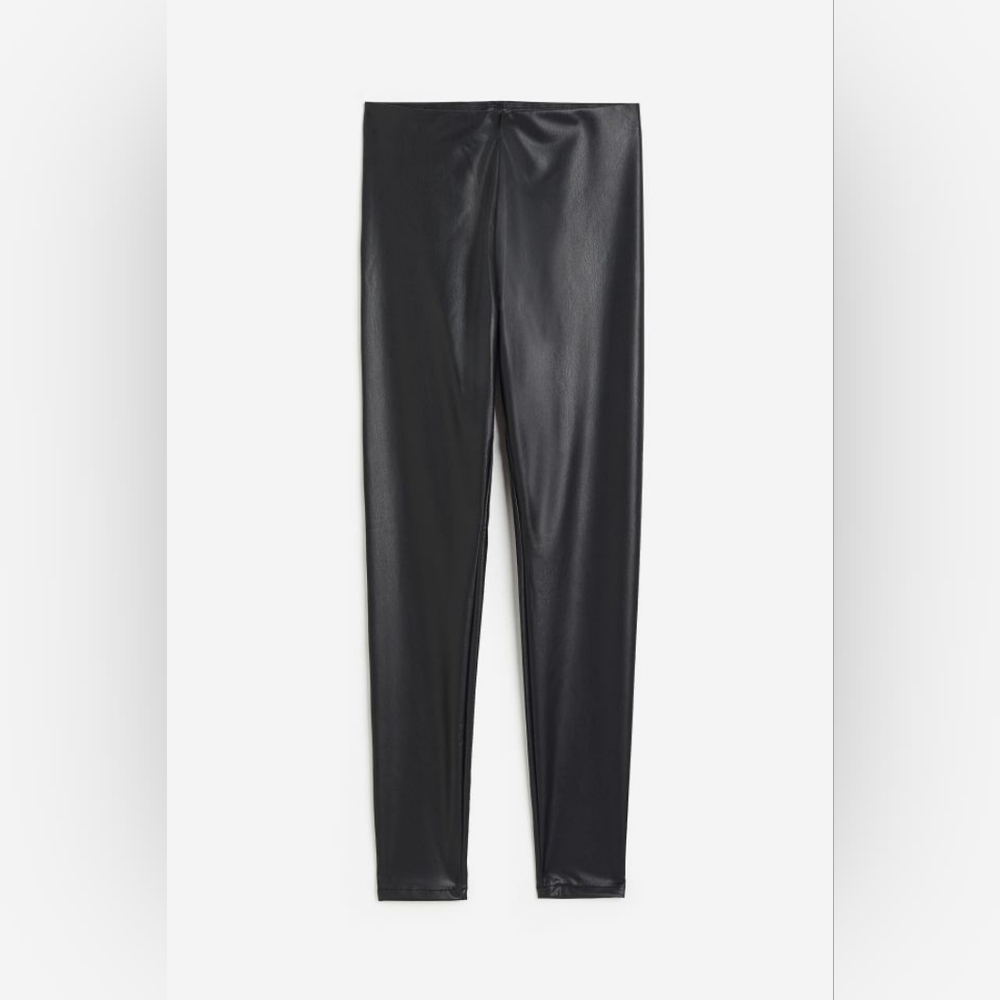 NWT H&M coated black leggings plus size 4x 4xl